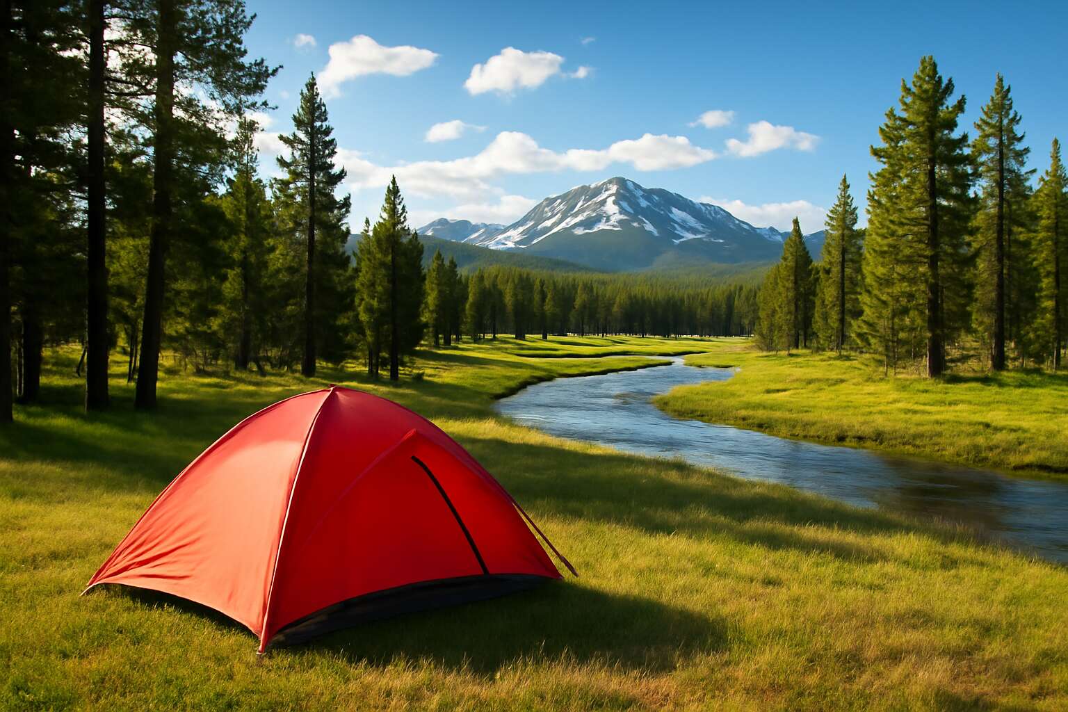 tent camping yellowstone