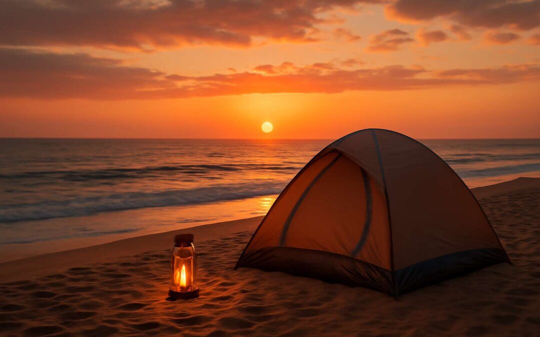 Coastal adventures await: tent camping on the beach near me for sunrise views