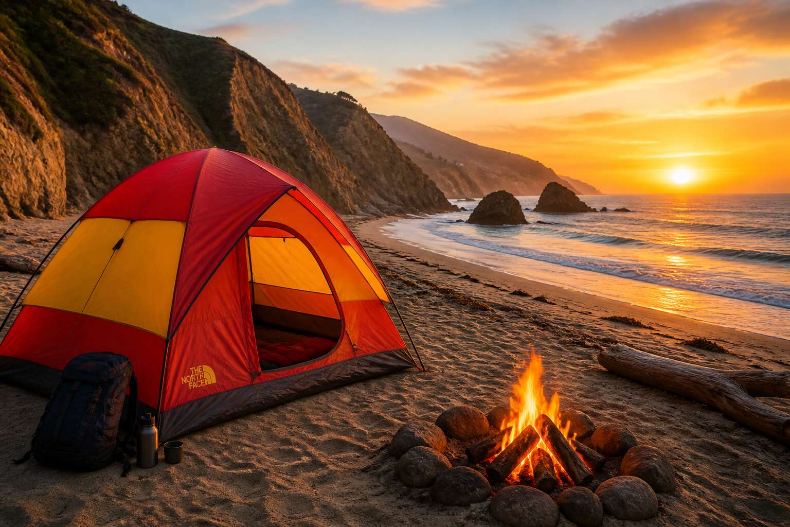 tent camping california