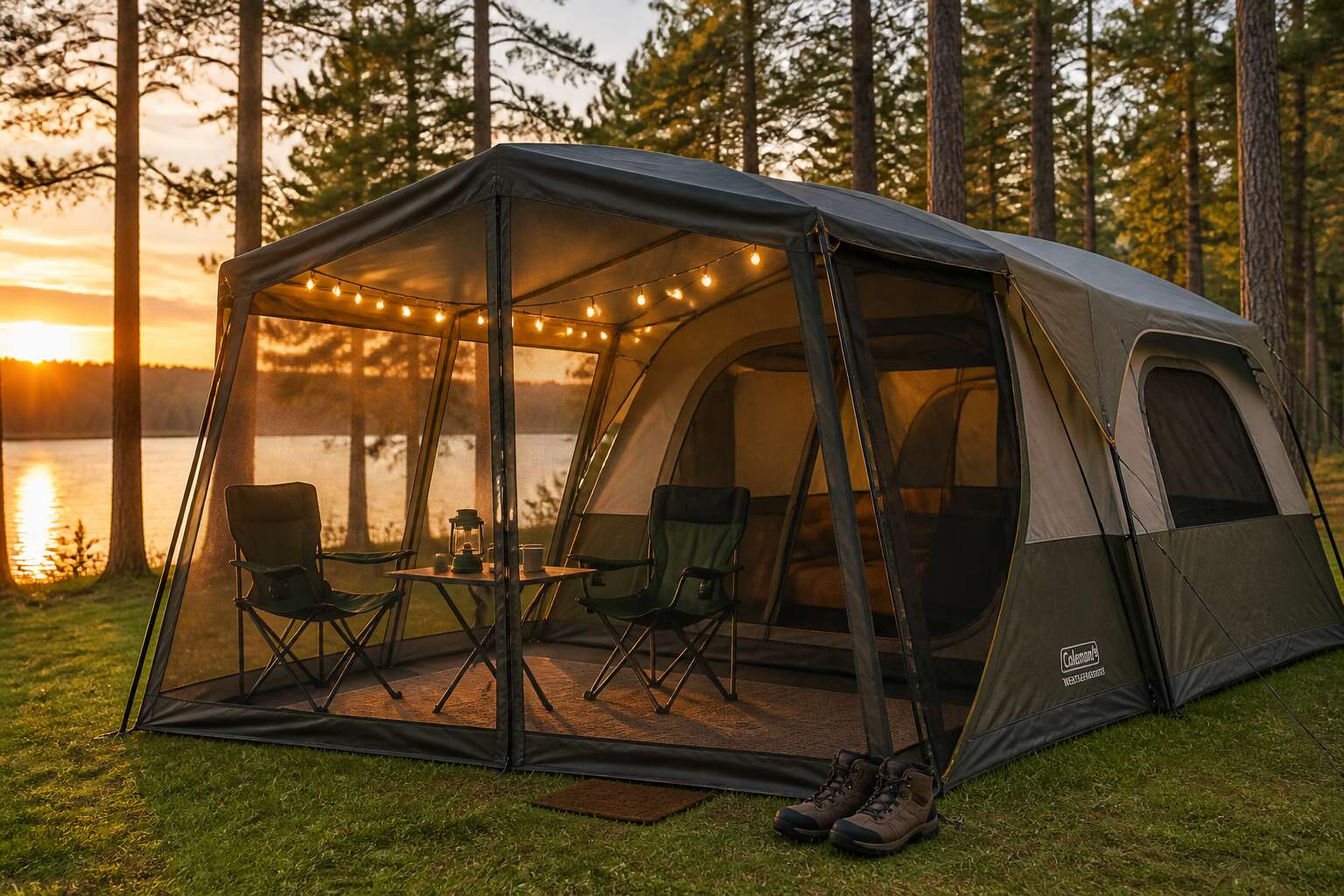 camping tents with screen porch